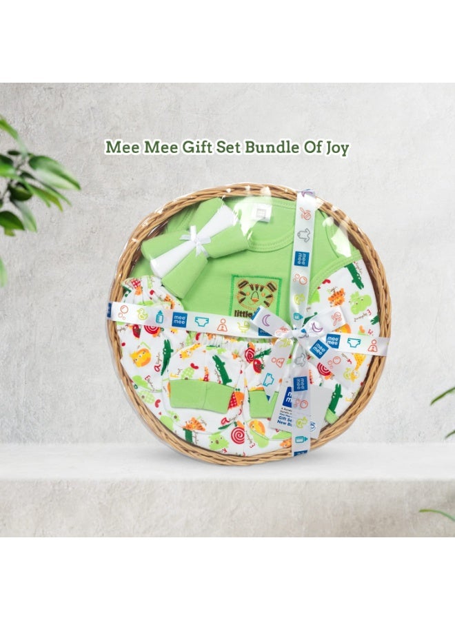 Mee Mee Cotton Soft Pampering Gift Set Hamper for New Born, Baby Boy, Baby Girl (8 Pieces, Green) - Image 4