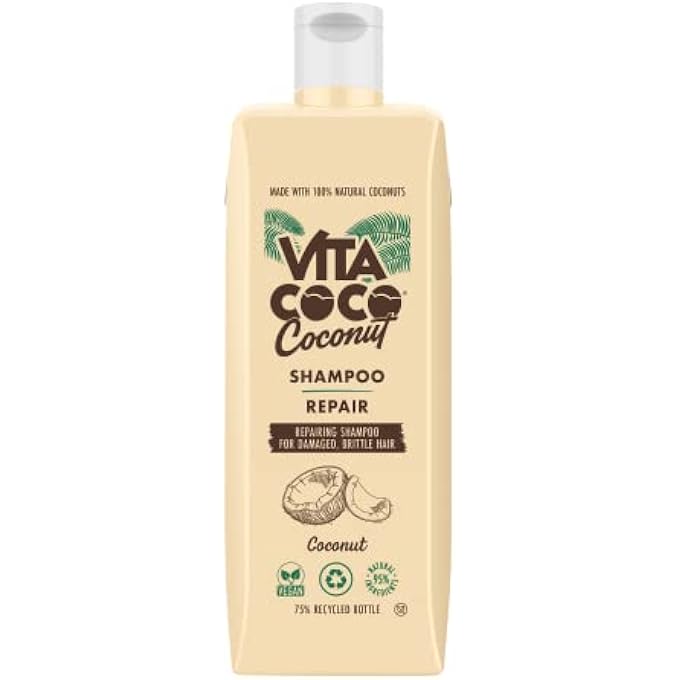 Vita Coco REPAIR SHAMPOO FOR DAMAGED HAIR 400ML WITH 100 PERCENT NATURAL COCONUTS, PROTECTS AND REPAIRS THE HAIR, MOISTURISING SHAMPOO - Image 2