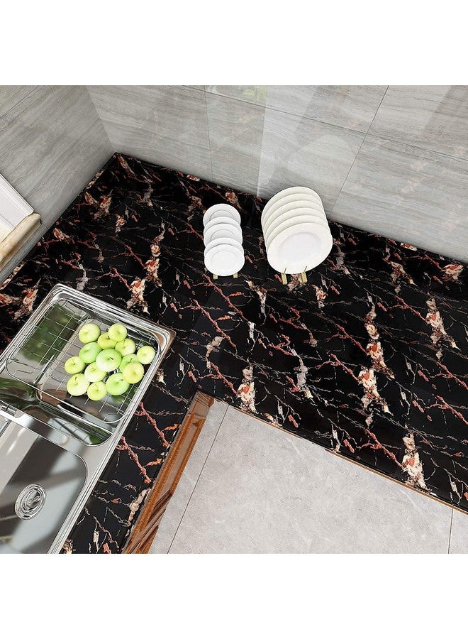 SUNBIRD Wall Stickers Kitchen Marble Vinyl Countertop Contact Paper Self-Adhesive Waterproof Peel and Stick Wallpaper Table Top (12x48 Inch, Black Granite Stone) - Image 3