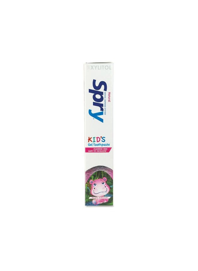 Spry All Natural Kids Fluoride Free Toothpaste Anti-Plaque Tartar Control Tooth Gel With Xylitol, Age 2 Years And Up Kids Toothpaste (Bubblegum, 5 Oz) - Image 3