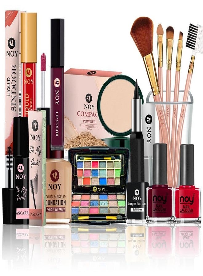 NOY Mermaid Dreams Ocean Inspired Makeup Kit Sets For Enchanting Styles 100% Waterproof, Long Lasting & Smudge Proof NO#421 (Pack of-15) - Image 1