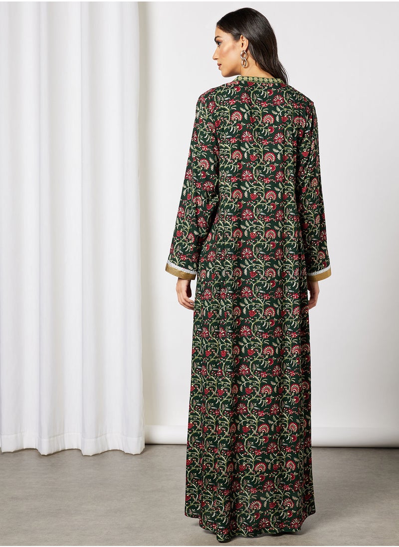 Sara Arabia - Sara Floral Print Jalabiya - Image 1