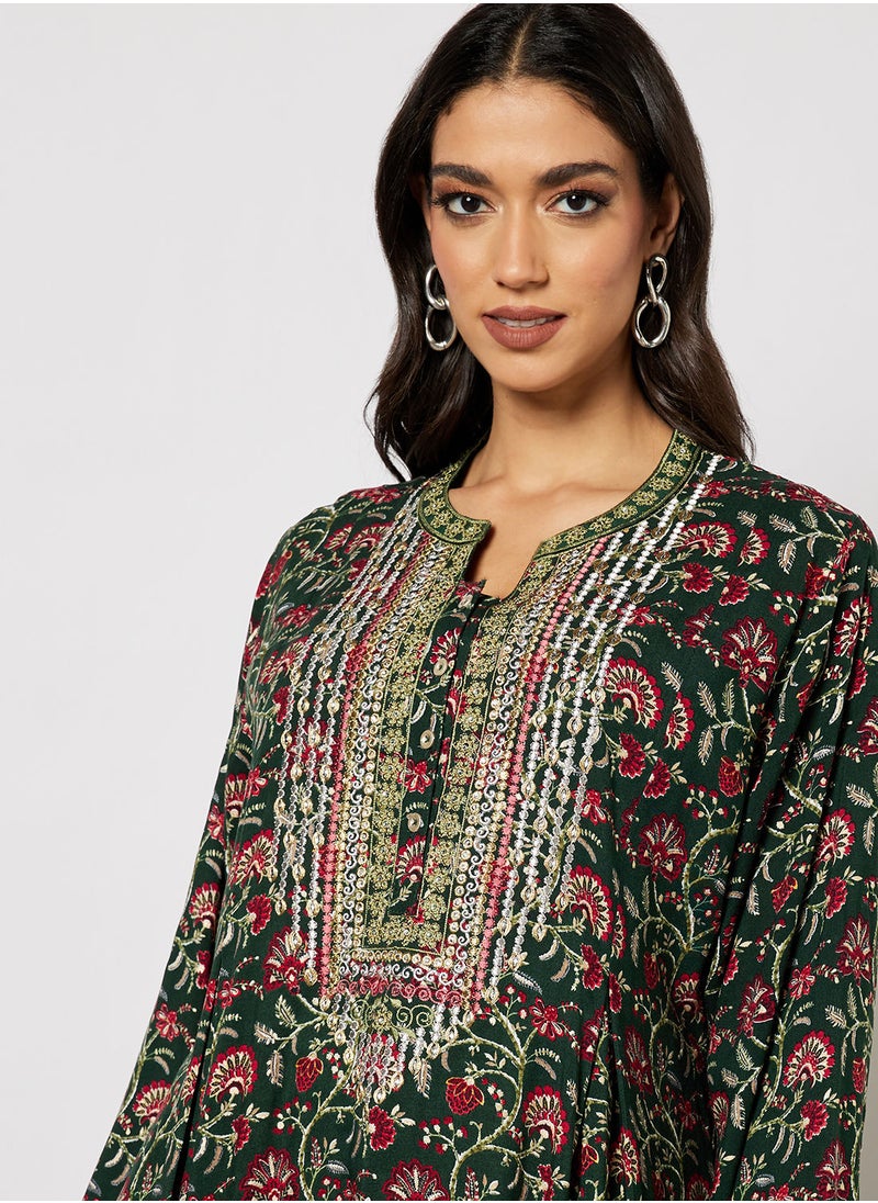 Sara Arabia - Sara Floral Print Jalabiya - Image 1