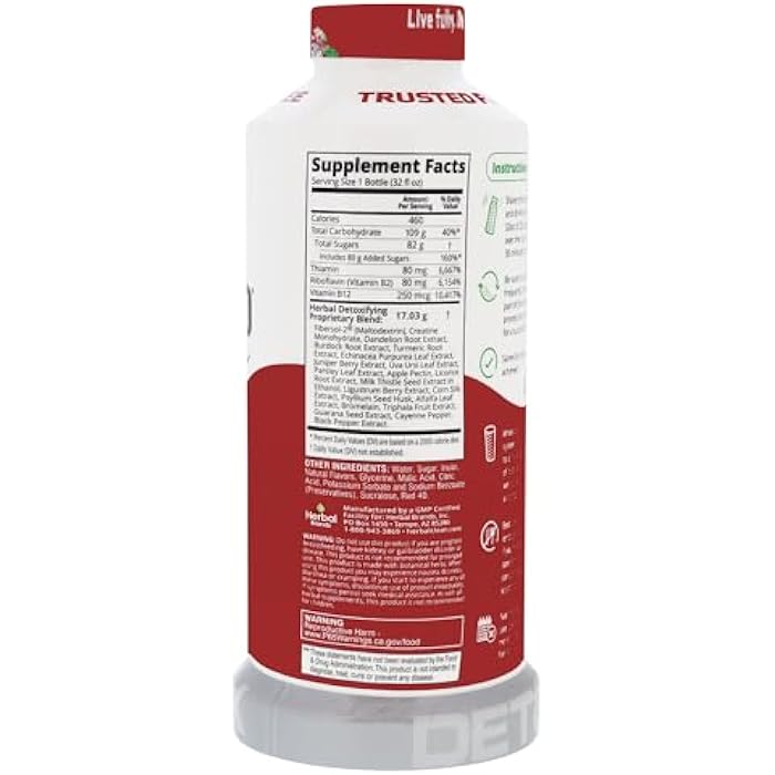 Herbal Clean Same-Day Premium Detox Drink, Dragon Fruit Flavor, 32 Fl Oz - Image 2