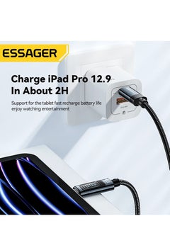 ESSAGER USB Type C PD Cable For iPhone 15 1413 12 11 Pro Max XS Xr PD 29W Fast Charge Charger Lightning Wire Cord And Syncing Data Display screen  - Image 2