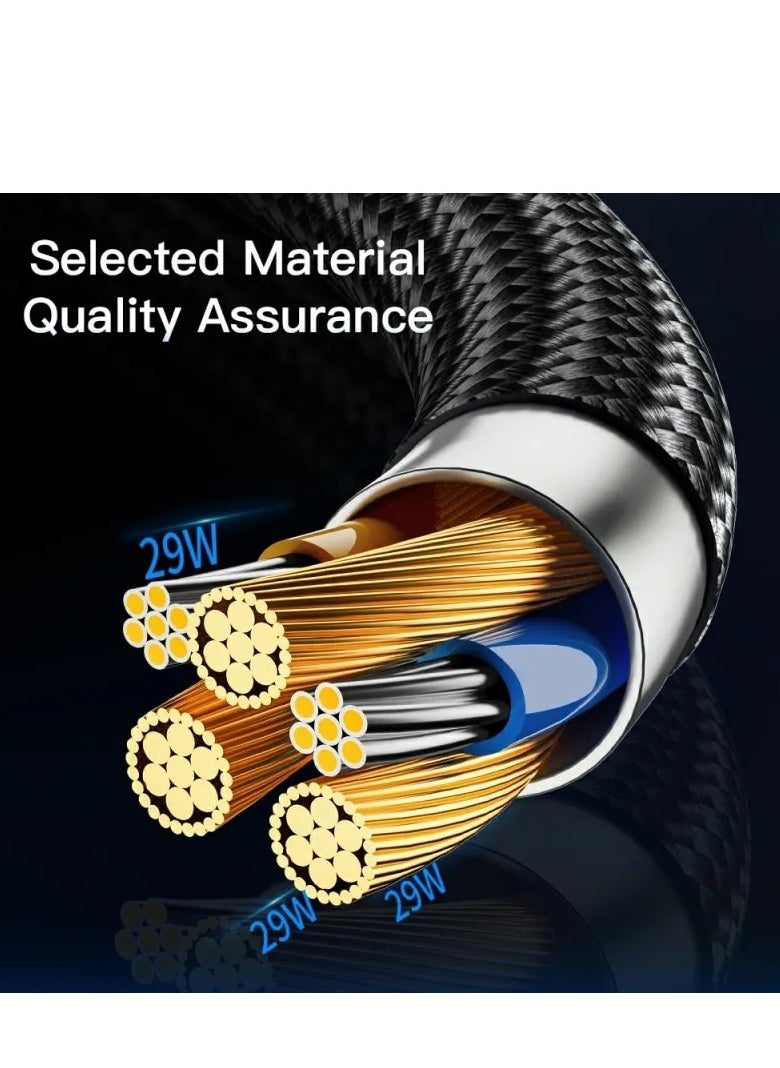 ESSAGER USB Type C PD Cable For iPhone 15 1413 12 11 Pro Max XS Xr PD 29W Fast Charge Charger Lightning Wire Cord And Syncing Data Display screen  - Image 4