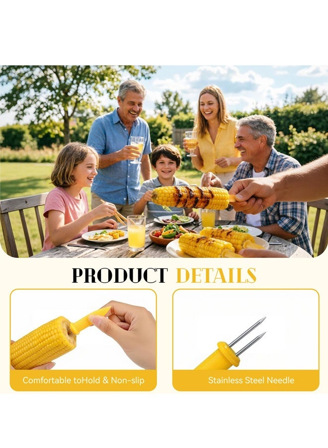 6Pcs Stainless Steel Anti-Scald Corn Cob Holders BBQ Skewers - Image 4