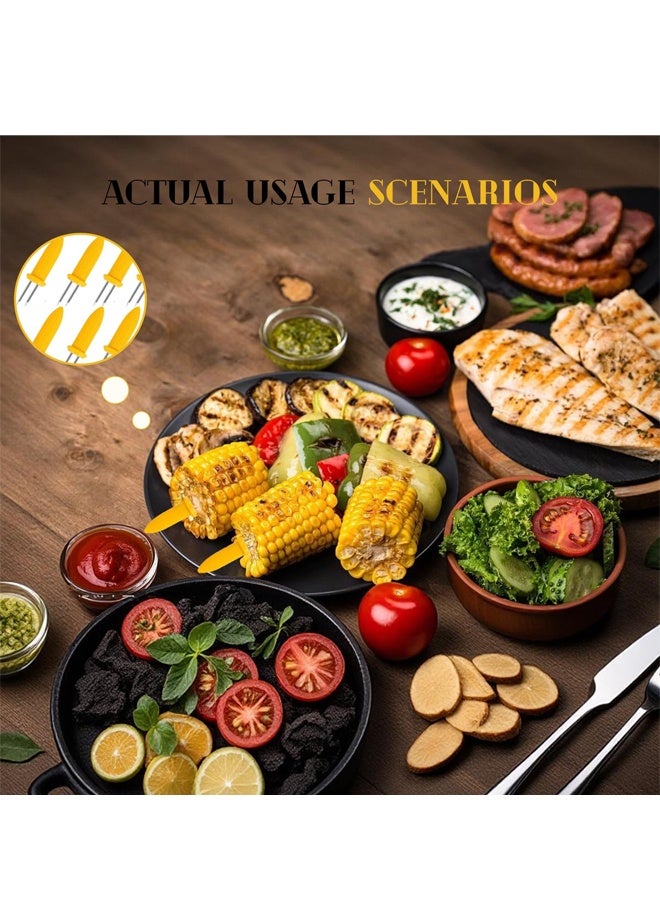 6Pcs Stainless Steel Anti-Scald Corn Cob Holders BBQ Skewers - Image 3