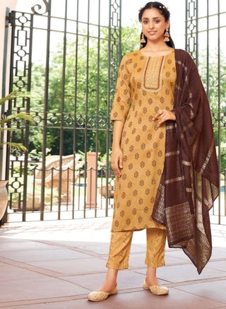 STRAIGHT KURTI WITH PANT and DUPATTA