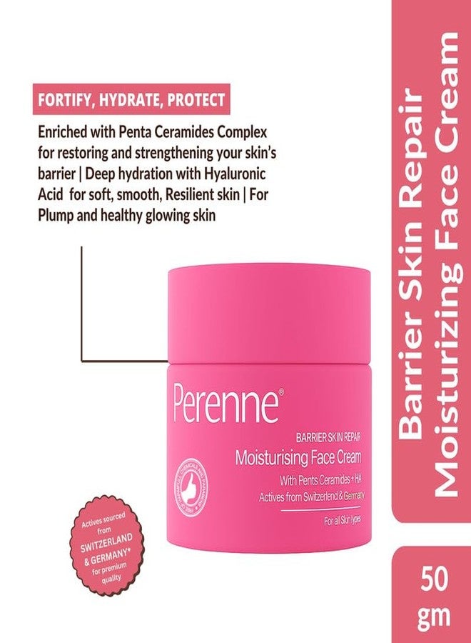 Perenne Barrier Skin Repair Moisturizing Face Cream | Lightweight Gel Cream I For All Skin Types |Ceramide Rich| | Men & Women | 50 g - Image 2