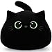 Auspicious beginning 19 Black Cat Plush Toy Giant Black Cat Stuffed Animal Large Plushie Toy Kawaii PlushiesGreen Star Eyes Cat Plush Pillow Decor Plush Toys Plushie Christmas Birthday Gift for Kids - Image 3