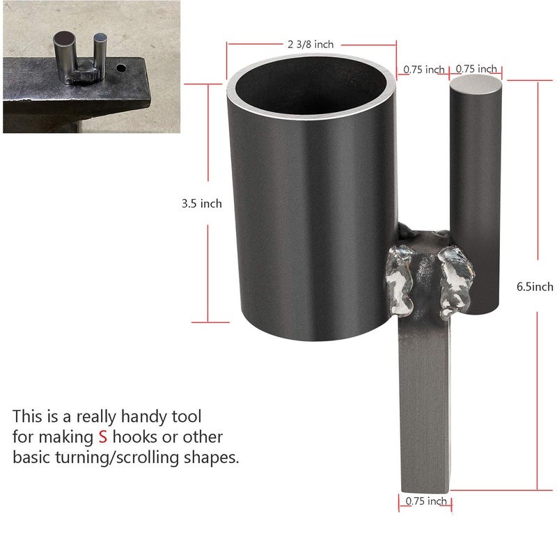 Sunluway Blacksmith Hardy Anvil Tool 3/4 inch Hardy Turning Bending Forge Scrolling Twisting Tool - Image 4