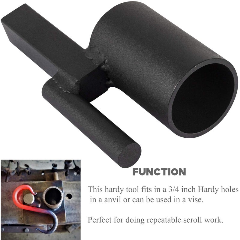 Sunluway Blacksmith Hardy Anvil Tool 3/4 inch Hardy Turning Bending Forge Scrolling Twisting Tool - Image 2