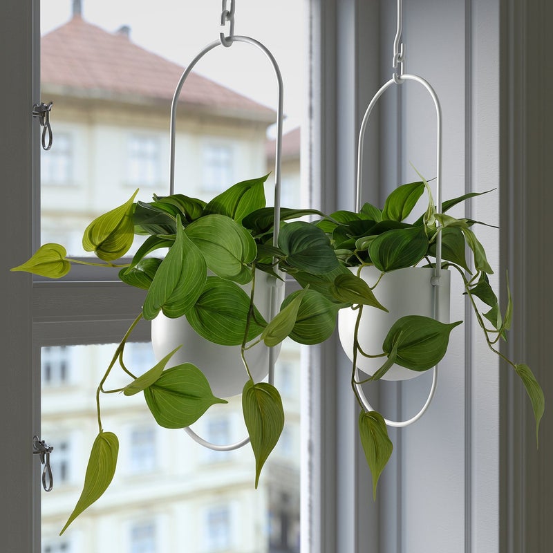 FEJKA Artificial Hanging Golden Pothos Plant, Green, 12 cm Pot - Image 2