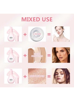 ibcccndc Watermelon Niacinamide Highlighting Serum, With Hyaluronic Acid, Brighten, Moisturize And Lightweight Facial Serum And Priming Liquid Highlighter For Skin Care 60ML  - Image 5