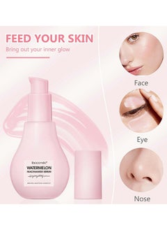 ibcccndc Watermelon Niacinamide Highlighting Serum, With Hyaluronic Acid, Brighten, Moisturize And Lightweight Facial Serum And Priming Liquid Highlighter For Skin Care 60ML  - Image 4