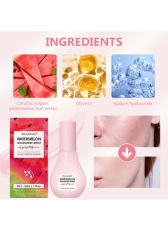 Watermelon Niacinamide Highlighting Serum, With Hyaluronic Acid, Brighten, Moisturize And Lightweight Facial Serum And Priming Liquid Highlighter For Skin Care 60ML - pzsku/Z88FBDB4B055306CB22A9Z/45/_/1702953366/f61c1d52-87e8-4dc6-a210-5ce655f4dc64