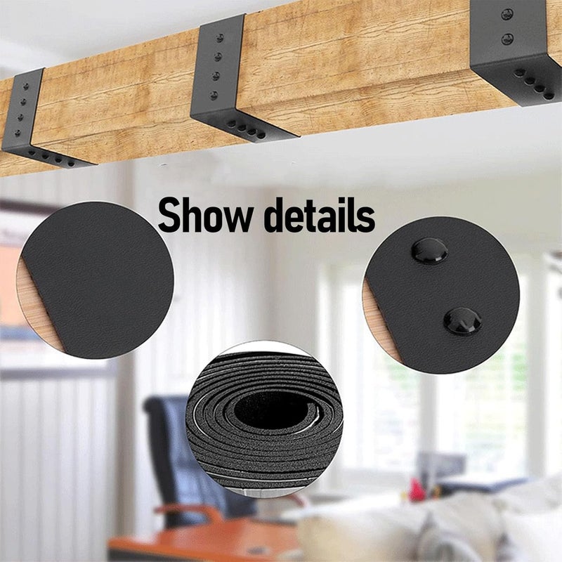 Faux Wood Beam Strap, 5FT PVC Leather Flexible Beams Strap Self Adhesive Hiding Tape Decorative Ceiling Beam Strap for Architectural Cabin Shutter (1.57inch) - Image 5