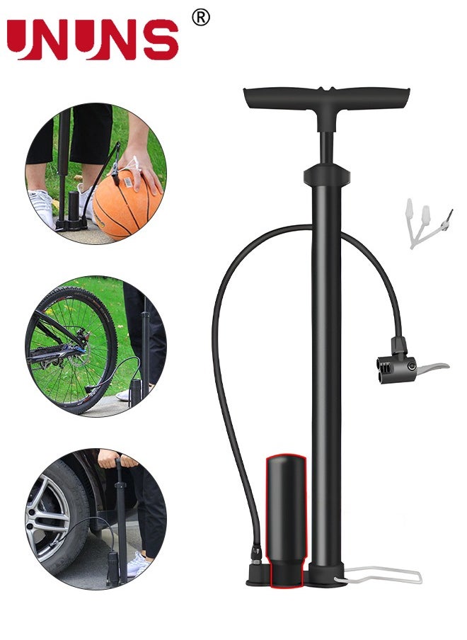 UNUNS Bicycle Pump,Portable Bike Tire Pump,160 Psi Bike Air Pump With Accessories,Universal Air Pump For Basketball Football Volleyball Motorcycles Car All Bikes And Sports Balls  - Image 1