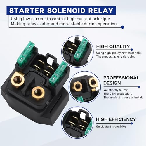 Yerbay Starter Solenoid Relay for Yamaha YFM350 250 400 450 660 700 Raptor Grizzly Bruin Kodiak Big Bear Wolverine YXR450 YXR660 Rhino YFM250 Bear Tracker - Image 3