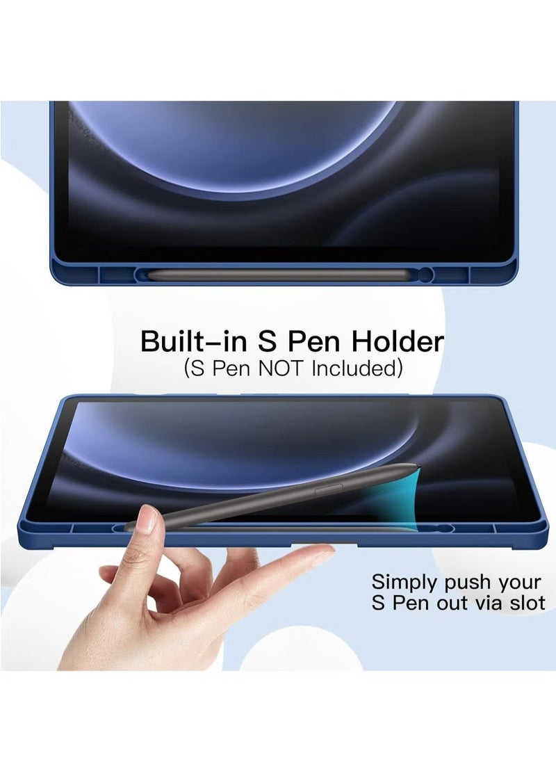 JAJEEK Premium Case for Samsung Galaxy Tab S9 FE+ 12.4-Inch with S Pen Holder, Soft TPU Tri-Fold Stand Protective Tablet Cover, Supports S Pen Charging, Auto Wake Sleep Function, Durable & Stylish Protection for Your Device - Image 2