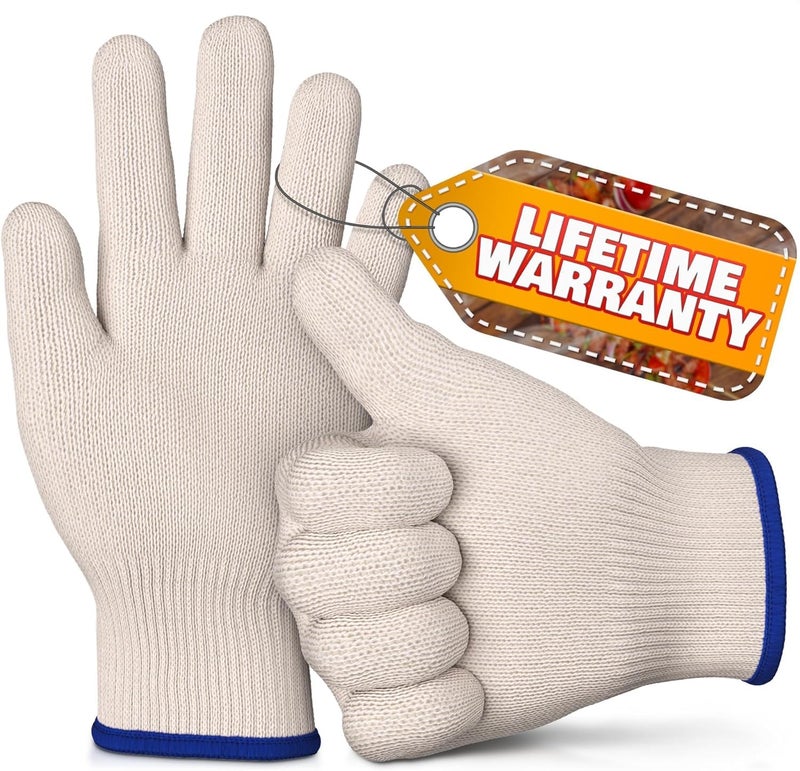 bogo Brands Heat Resistant Gloves BBQ Gloves Heat Resistant Cooking Oven Gloves with Fingers Grill Glove Oven Mitts 480 to 932F Grilling Gloves Grill Gloves for Outdoor Grill Gloves for Hot Food Handling