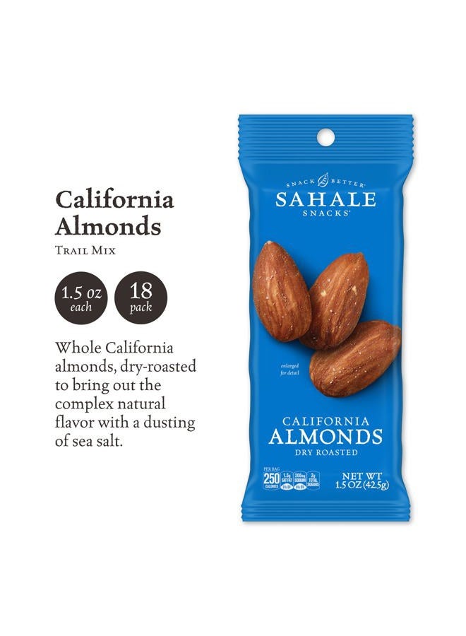 Sahale Snacks California Dry Roasted Almonds, 1.5 oz Grab & Go Bags (18 Packs) - Dry-Roasted Almonds with a Touch of Sea Salt - Non-GMO, Kosher, & Certified Gluten-Free Snacks - Image 2