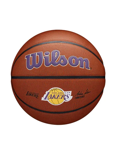 Wilson NBA Team Alliance Basketball Los Angeles Lackers - Size 7 for +12 years old and Adults - Brown/ Purple