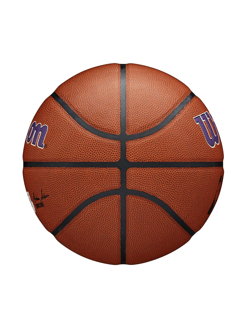 Wilson NBA Team Alliance Basketball Los Angeles Lackers - Size 7 for +12 years old and Adults - Brown/ Purple