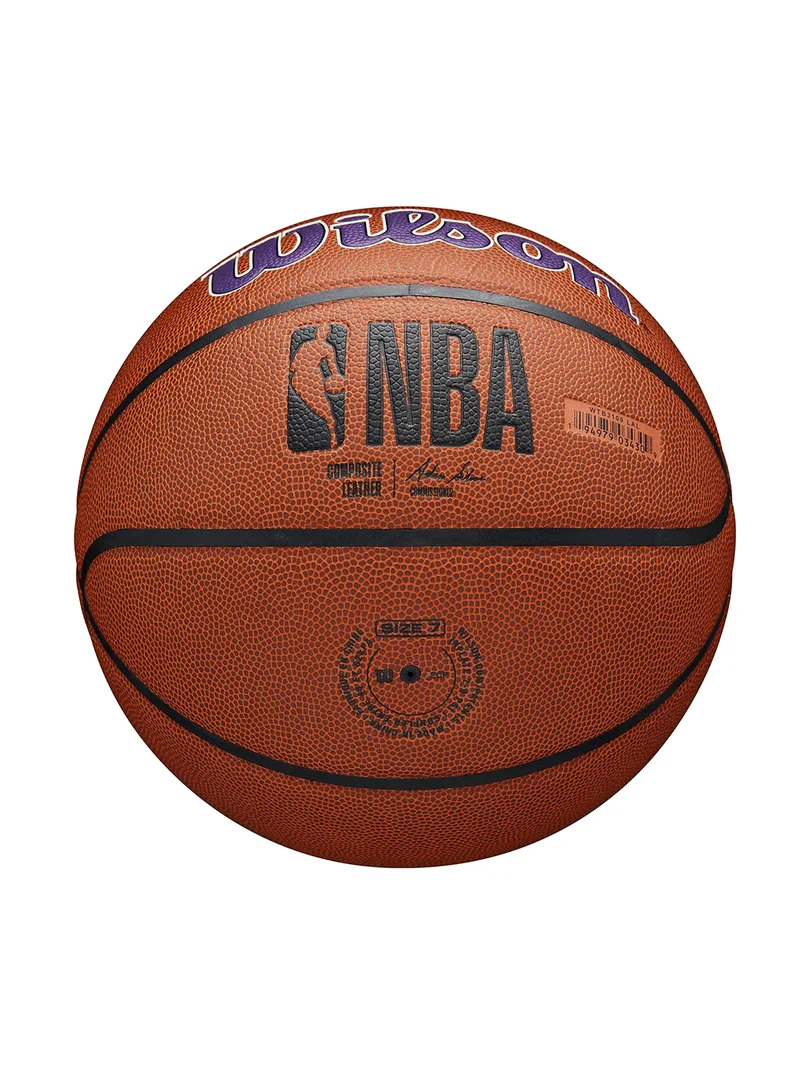 Wilson NBA Team Alliance Basketball Los Angeles Lackers - Size 7 for +12 years old and Adults - Brown/ Purple