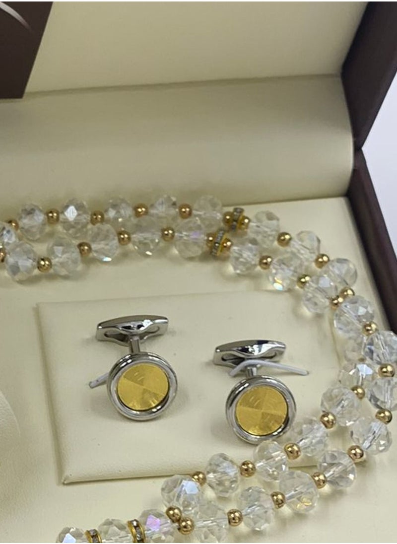 Rivoly - Rivoli men's Watch Set Of 4 Pieces, A Wrist Watch With A Pen, A Set Of Buttons And The Rosary - Image 1