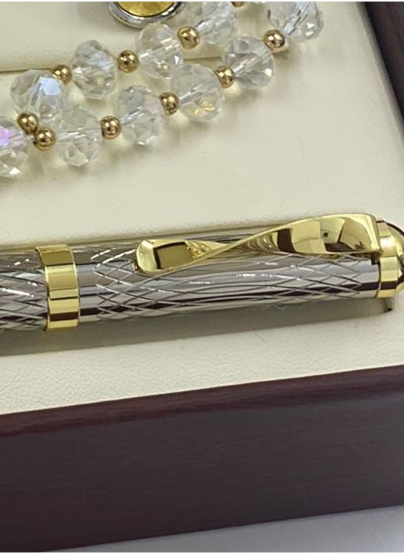 Rivoly - Rivoli men's Watch Set Of 4 Pieces, A Wrist Watch With A Pen, A Set Of Buttons And The Rosary - Image 1