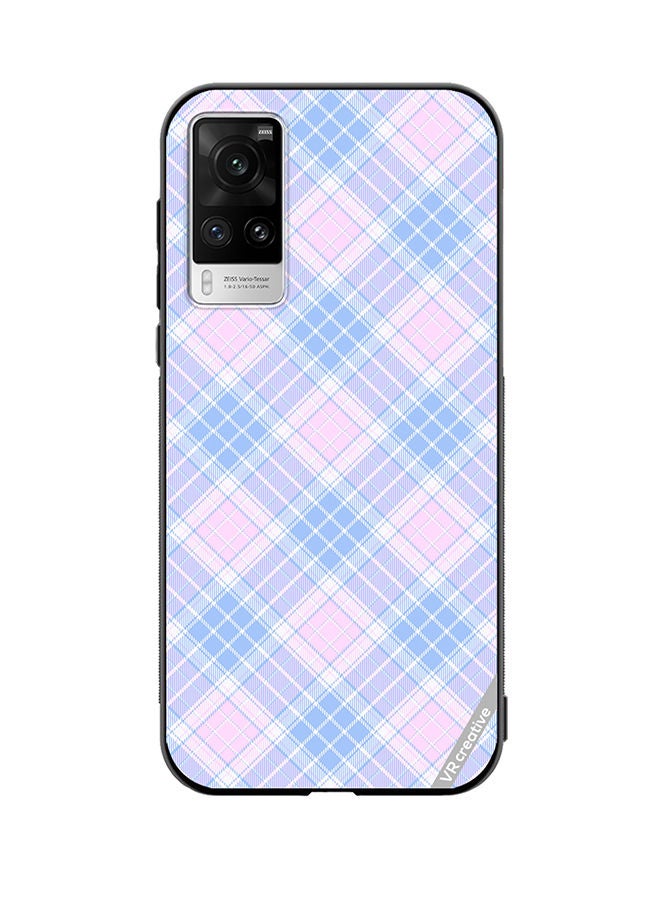 VR CREATIVE Protective Case Cover For Vivo X60 Pro Checks Color Square Geometric Texturee Design Multicolour - Image 1