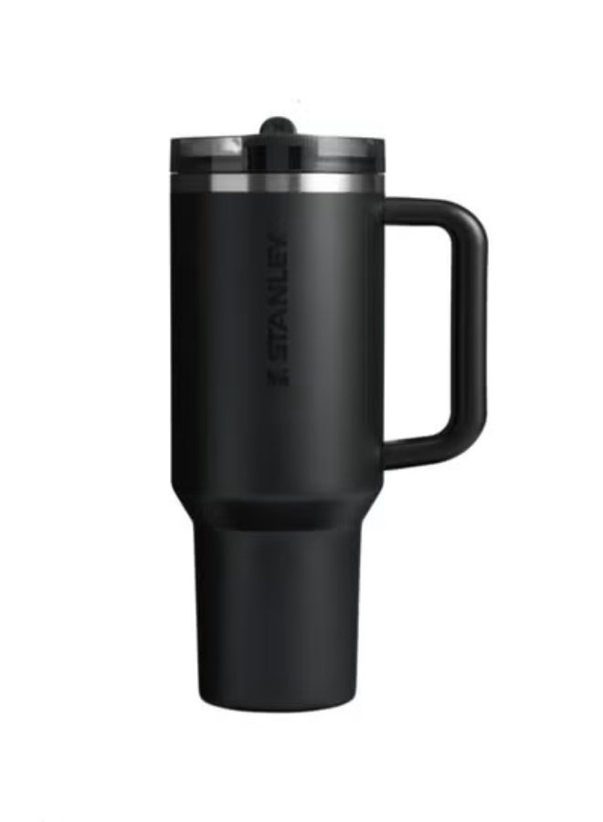 Stanley Quencher ProTour Flip Straw Tumbler with Leakproof Lid 40 oz | Built-In Straw & Handle | Cupholder Compatible for Travel | Insulated Stainless Steel Cup | BPA-Free | Black - Image 1