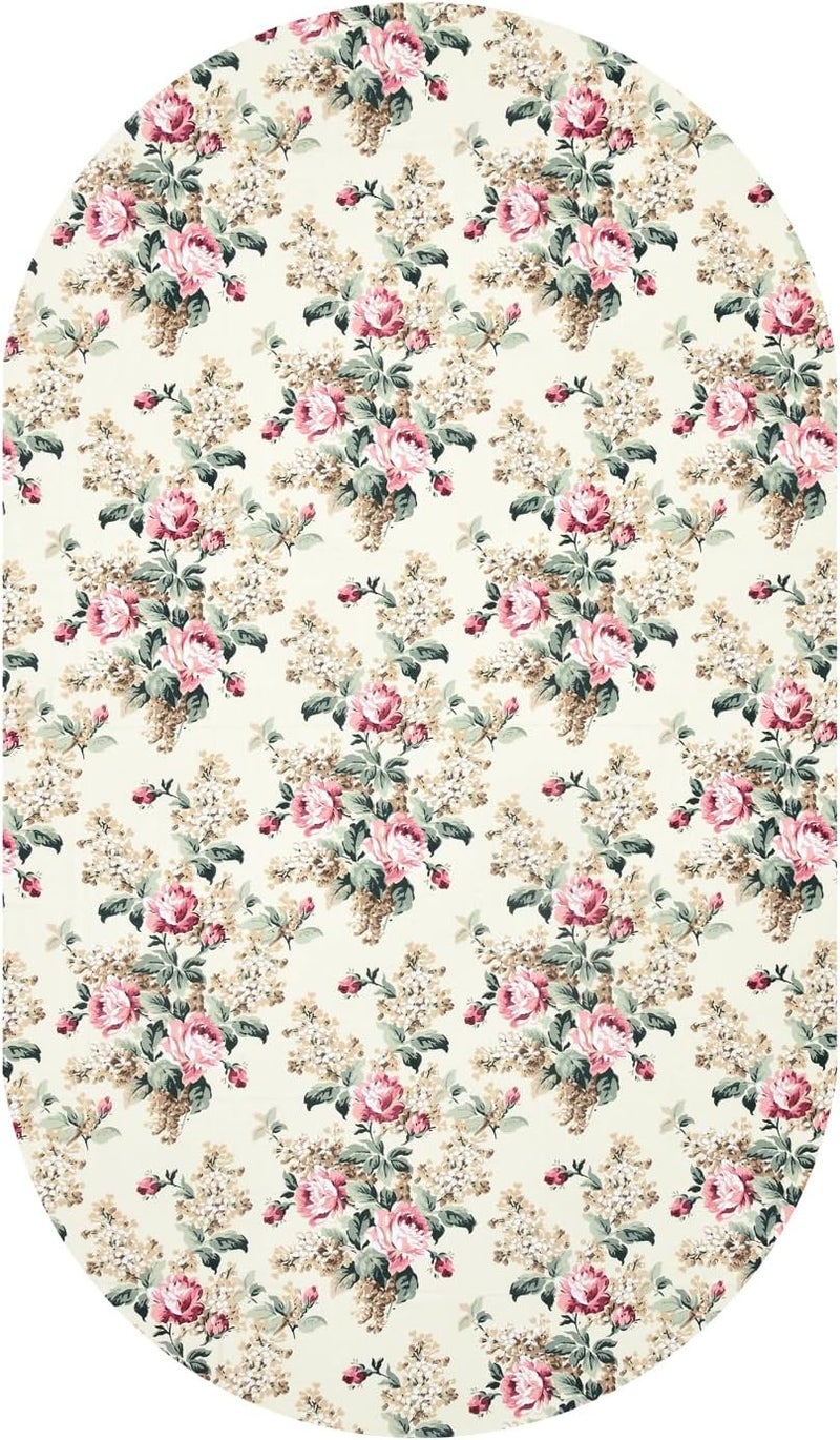 كلاسيكو غطاء طاولة طعام بيضاوي لـ 6 أشخاص من ماركة Clasico؛ مقاسات: 60×90 بوصة؛ المادة: القطن؛ تصميم: Vivid Blossom - Image 5