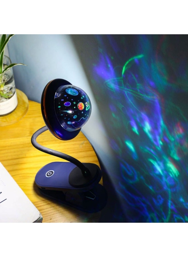 Trendy Charging Projection Atmosphere Lamp Usb Creative Starry Sky Clip-on Night Light Ins Colorful Light Decorative Lighting-Color:3086 Clip Yellow