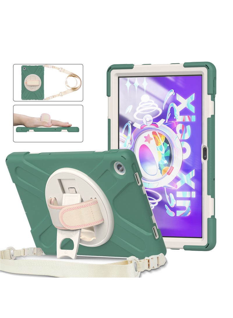 Case for Lenovo Tab M10 Plus 10.6 3rd Gen 2022 (Model: TB125FU/TB128FU/TB128XU), Portable Shockproof Hybrid Cover, Hook-and-Loop Swivel Handle