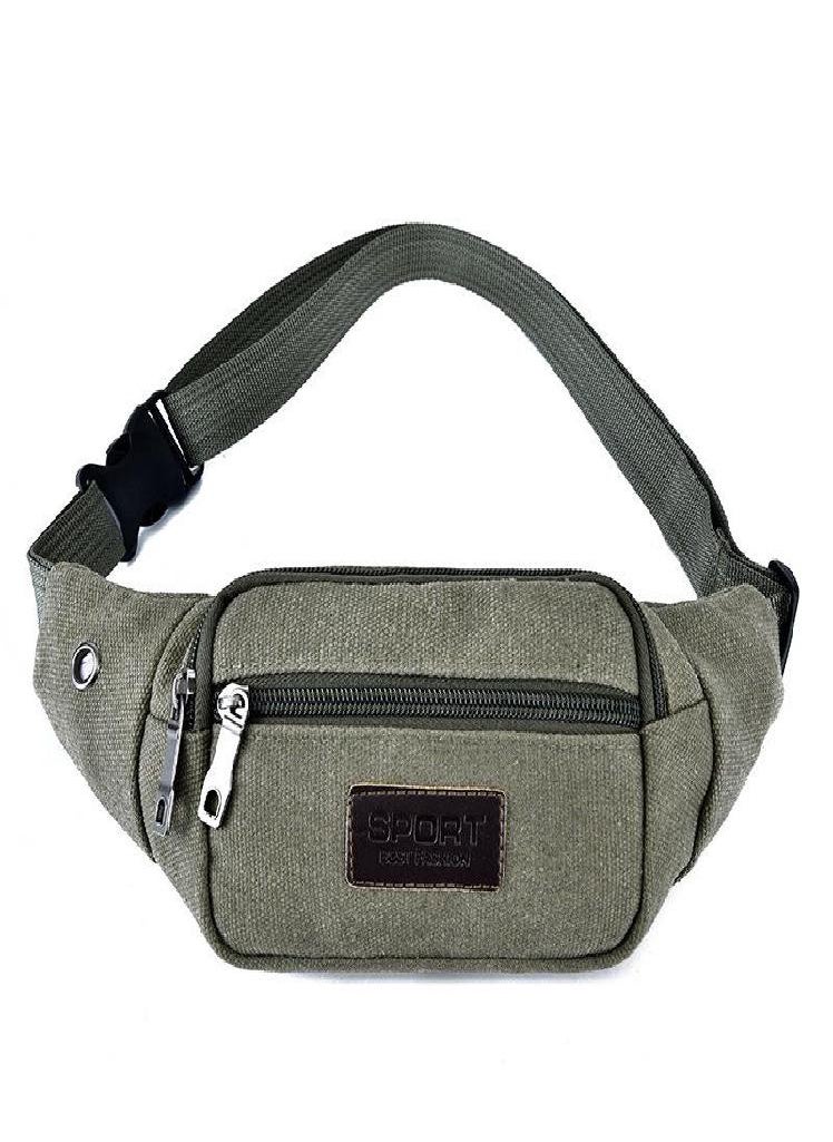 Eckek - Outdoor Sports Men's and Women's Canvas Wear-resistant Mobile Phone Bag Running Casual Diagonal Multifunctional Small Waist Bag - Image 1