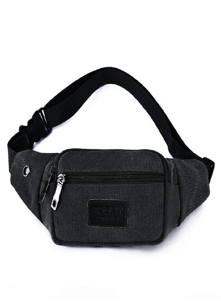 Eckek - Outdoor Sports Men's and Women's Canvas Wear-resistant Mobile Phone Bag Running Casual Diagonal Multifunctional Small Waist Bag - Image 1