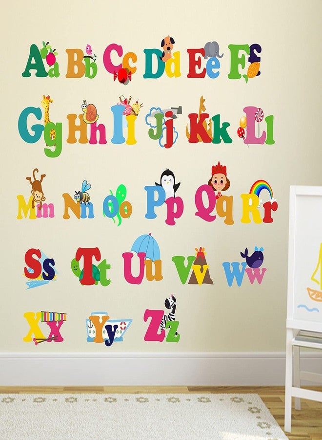 LANS WALLSTICKY Alphabets CAPS and Small with Animals ON IT Sticker - Image 2