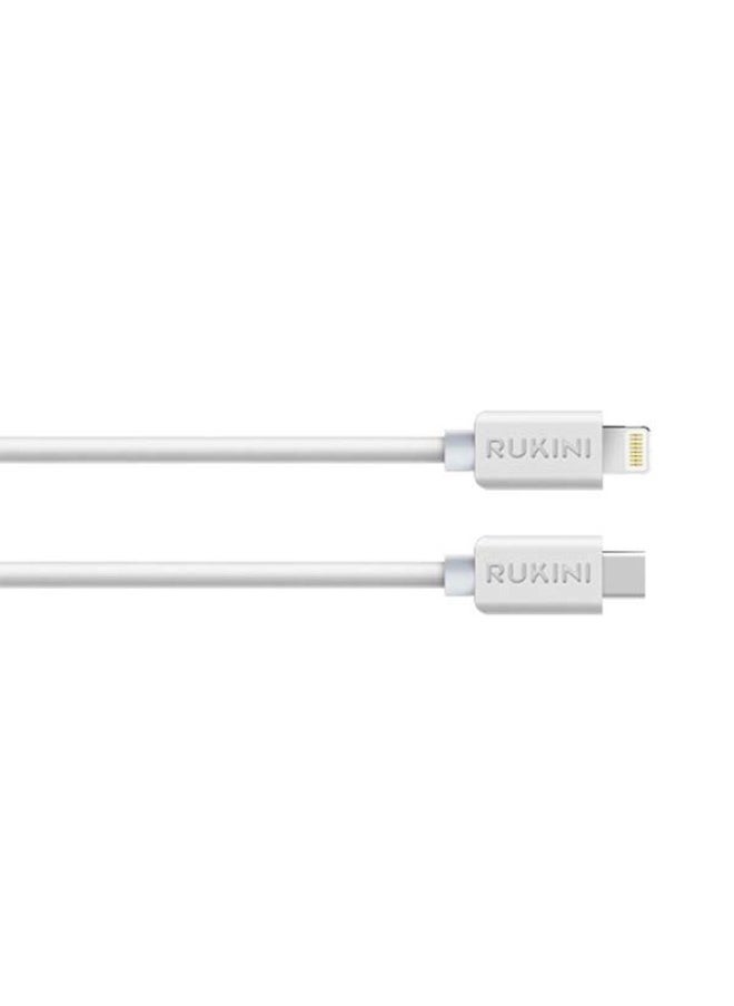 CopraPro USB-C Home Adapter PD 20 W with USB-C to Lightning Cable 1 meter - White