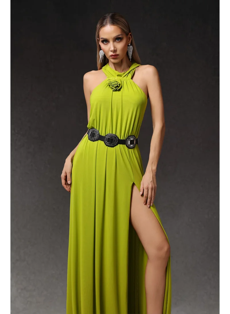 Bella Barnett  Naleza Sleeveless Flowers Slit Maxi Dress for Women | Best Price UAE