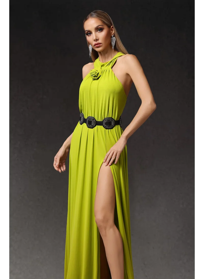 Bella Barnett  Naleza Sleeveless Flowers Slit Maxi Dress for Women | Best Price UAE