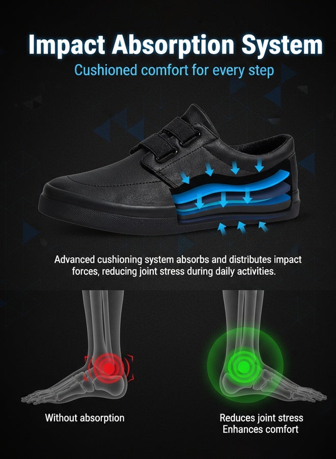 حذاء جلدي راقي كاجوال سهل التنسيق( ارتد وانطلق ) - Image 4