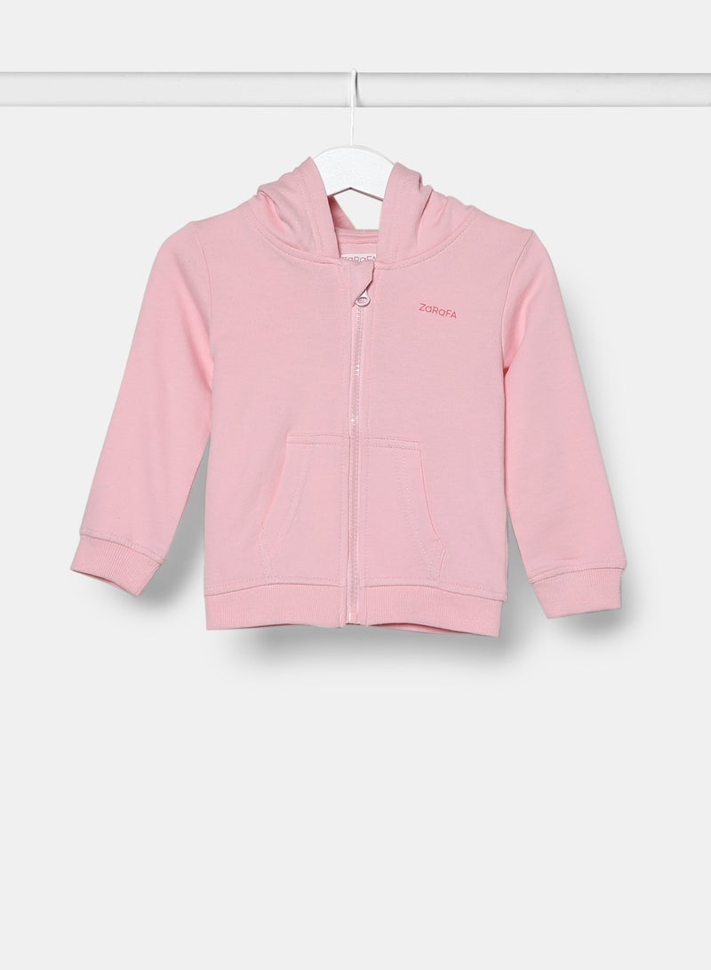 Zarafa baby girls hoodie light pink