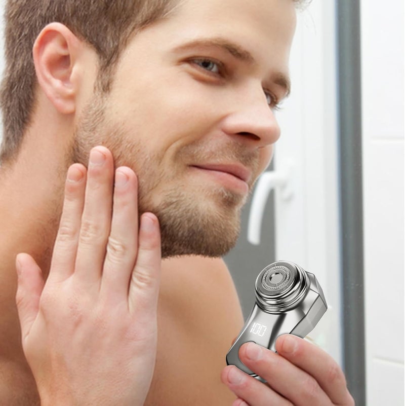 windforgecraft Mini Electric Shaver | Pocket Size Electric Razor - One-Button Use Razor Powerful Storm Shaver Wet & Dry Fast Rechargeable Men for Father's Day Borato - Image 2