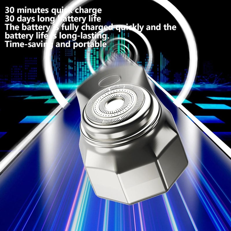 windforgecraft Mini Electric Shaver | Pocket Size Electric Razor - One-Button Use Razor Powerful Storm Shaver Wet & Dry Fast Rechargeable Men for Father's Day Borato - Image 5
