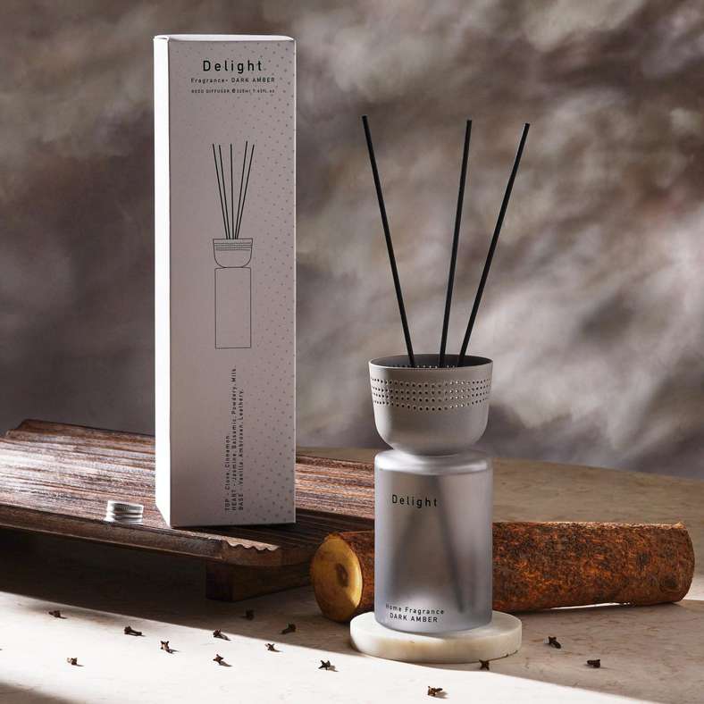 Pan Home Delight Dark Amber Reed Diffuser - Grey