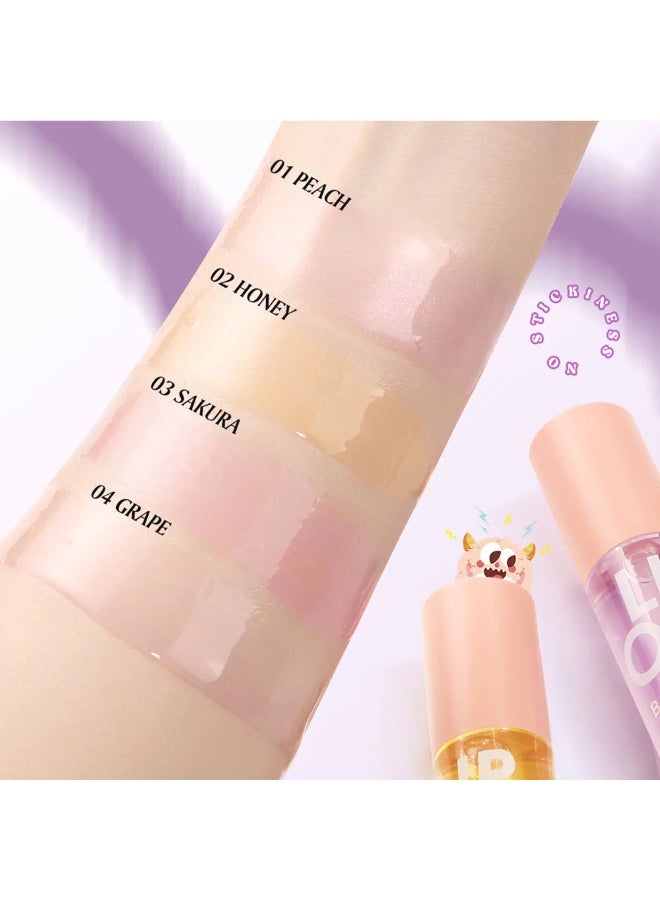 Banxeer Glossy Pouty Monster Lip Oil 02 Honey 4g - Image 2