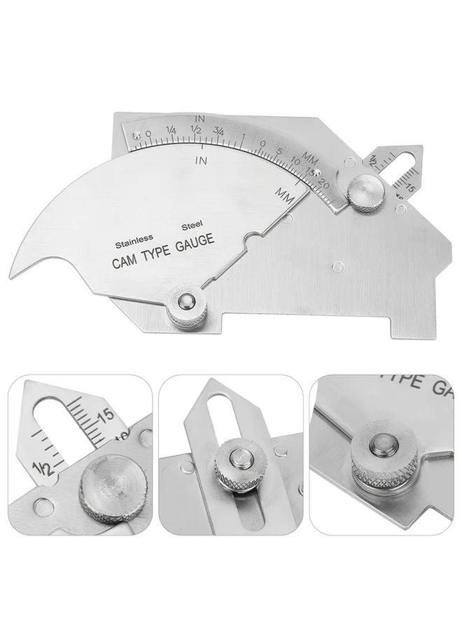 1 قطعة مقياس لحام زاوية من الفولاذ المقاوم للصدأ بنظام كام نوع مساطر التفتيش على اللحام بمقاييس مترية وإمبراطورية - Image 4